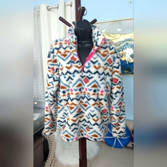 Eddie Bauer Woman's Quest Plush Fleece Quarter 1/4 Zip Pullover Sz L - Picture 1 of 11